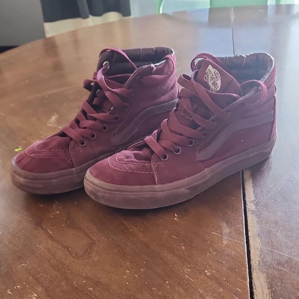Kids Maroon Vans